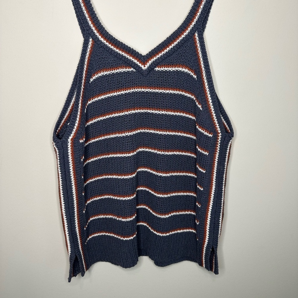 Madewell Gray and Orange V-Neck Sweater - Picture 12 of 16